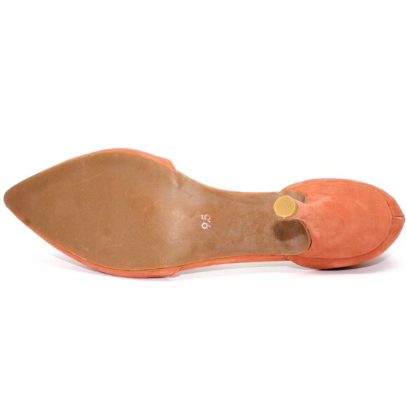 Jeffrey Campbell Womens Sz 9.5 Orange Rust Suede Pointed Toe Ankle Strap Heels - Picture 8 of 11